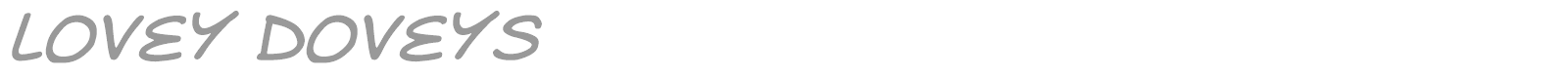 Lovey Doveys font preview
